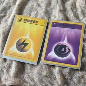 Pokemon Energy Cards - Yellow and Purple